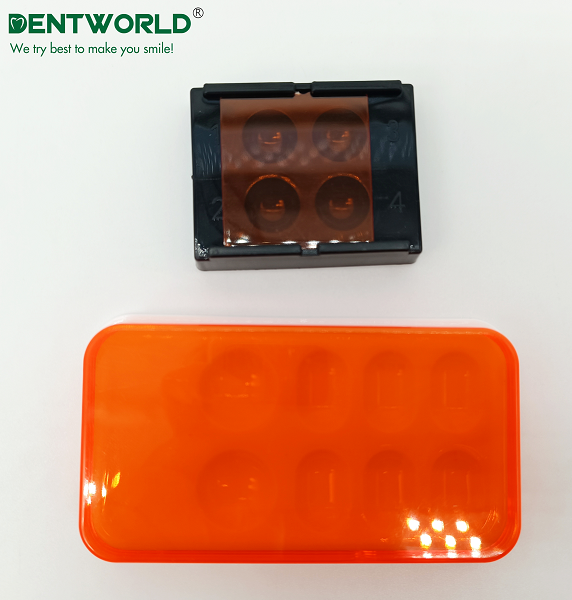 dental oral palette resin storage instrument case resin mixing shade box with light-proof cover